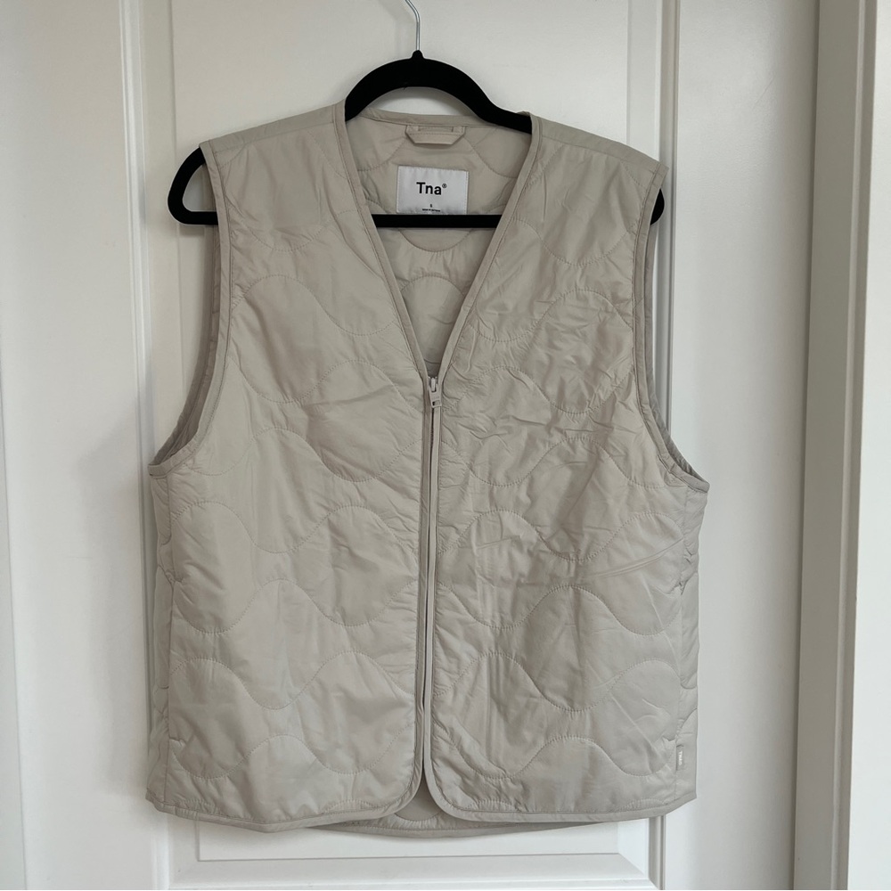 TNA Quilted Vest in Cream